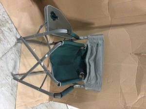 lot 59 image: Coleman Outpost Breeze Portable Folding Deck Chair with Side Table &nbspCustomer Returns See Pictures