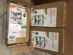 lot 63 image: HDX  Black 3-Tier Metal Wire Shelving Unit (24 in. W x 30 in. H x 14 in. D) &nbspCustomer Returns See Pictures
