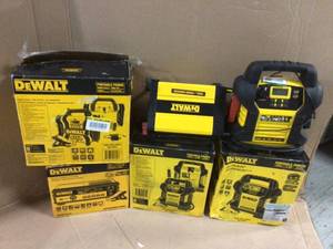 lot 64 image: MIX LOT OF DEWALT PORTABLE POWER &nbspCustomer Returns See Pictures