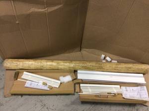 lot 12 image: Hampton Bay White Cordless Room Darkening 1 in. Vinyl Mini Blind for Window or Door - 28 in. W x 72 in. L &nbspCustomer Returns See Pictures