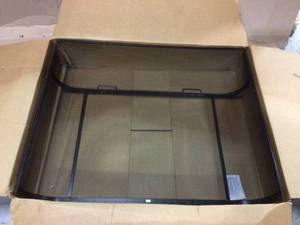 lot 43 image: Pleasant Hearth Black Steel 1-Panel Fireplace Screen &nbspCustomer Returns See Pictures