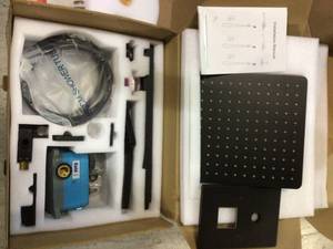 lot 50 image: CASAINC 3-Spray with 2.5 GPM 10 in. 2 Functions Wall Mount Dual Shower Heads in Spot in Matte Black (Valve Included) &nbspCustomer Returns See Pictures