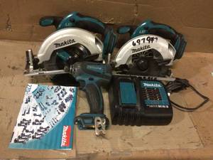 lot 65 image: Lot of assorted Makita 18-Volt Tool-Only Customer Returns See Pictures