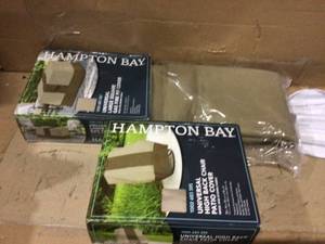 lot 78 image: Hampton Bay Large Square Outdoor Patio Gas Fire Pit Cover &nbspCustomer Returns See Pictures