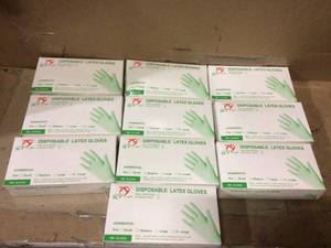 lot 82 image: Medium Disposable Latex Gloves (100-Count) &nbspCustomer Returns See Pictures