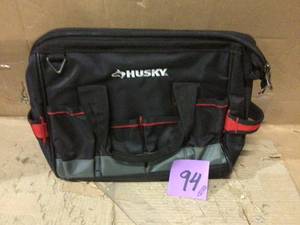 lot 94 image: Husky 14 in. Large Mouth Tool Bag &nbspCustomer Returns See Pictures