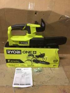 lot 100 image: RYOBI ONE 18V 8 in. Cordless Battery Pruning Chainsaw (Tool Only) &nbspCustomer Returns See Pictures