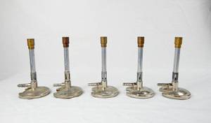 lot 27 image: Set of 5 Humboldt Manufacturing Company Natural Gas Bunsen Burners