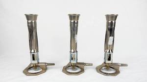 lot 20 image: Set of 3 Humboldt Manufacturing Company Natural Gas Meker Burners