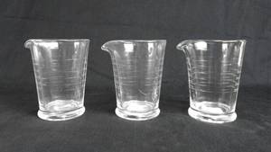 lot 41 image: Set of 3 Glass 8 Ounce Graduated Measuring Glasses