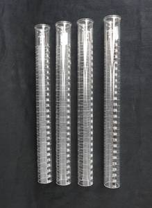 lot 43 image: Set of 4 Kimax 50 ML Graduated Glass Tubes