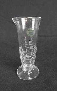 lot 46 image: Set of 6 Mercer Glass Works Merco 15 ML 4 DRAM Pyrex Glass Pharmaceutical Graduated Conical Cylinders