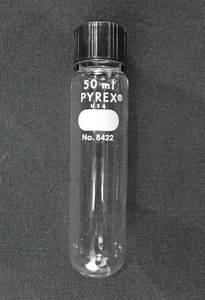 lot 68 image: Set of 12 Pyrex Glass 50 ML Tubes With Screw Caps
