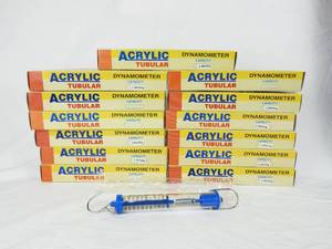 lot 71 image: Lot of 13 Acrylic Tubular Dynamometer 2.5N250G Spring Scales