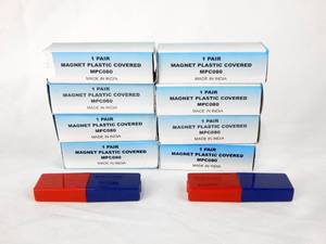 lot 72 image: Lot of 8 United Scientific Plastic Covered Magnet Sets