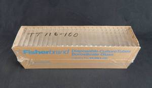 lot 99 image: Sealed Case of Fisherbrand 16 x 100 MM Disposable Borosilicate Glass Culture Tubes