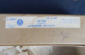 lot 255 image: Set of 2 Kimble Glass Company Quevenne Lactometers