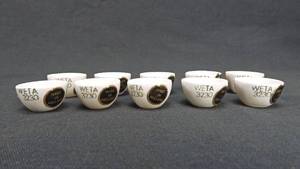 lot 279 image: Set of 10 WETA 3230 Porcelain 10 ML Crucibles - Made in Holland