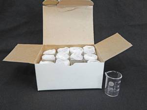 lot 161 image: Set of 12 Mercer Glass Works Merco 15ML Pyrex Glass Mini Beakers