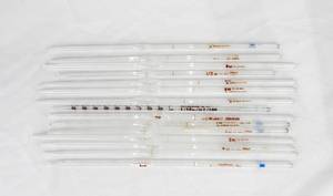 lot 132 image: Lot of 15 Assorted Kimax and Fisherbrand Glass Pipettes