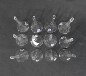 lot 169 image: Lot of 12 Small Convoluted Glass Funnels - Made in West Germany