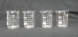 lot 172 image: Set of 4 Phox 150 ML Glass Griffin Beakers