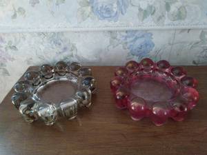 lot 147 image: Three Vintage Glass Ashtrays
