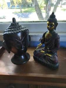 lot 71 image: Two Buddha Dcor