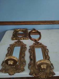 lot 91 image: Collection of Gold Colored Mirrors