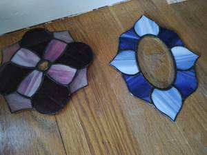 lot 97 image: Two Stained Glass Pieces