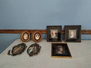 lot 103 image: Collection of Vintage Framed Portraits