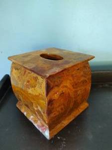 lot 111 image: Stone Facial Tissue Holder