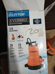 lot 20 image: EVERBILT 14 HP 2-in-1 Utility Pump