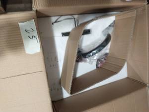 lot 25 image: Seagull lighting 1-Light Matte Black Outdoor Barn Lantern Wall Sconce