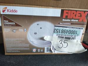 lot 35 image: Code One Hardwired Smoke Detector with Ionization Sensor and 9-Volt Battery Backup (6-Pack)