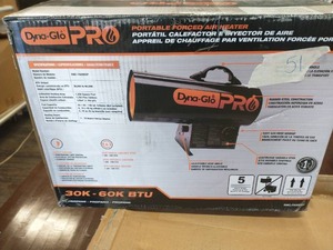 lot 51 image: DYNA-GLO 30K-60K BTU Propane Forced Air Heater