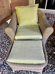 2 Chairs with Ottomans