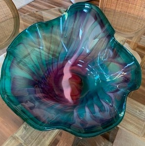 Truly Stunning Large Art Glass Bowl