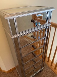 Mirrored and Silver Accented Chest of Drawers