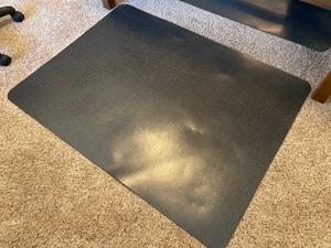 Two Black Office Chair Pads  Mats