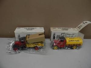 lot 11 image: AWESOME SET - LOT TWO ERTL COMMEMORATIVE BANKS - 1992 IOWA GAS SWAP MEET EDITION LIMITED TO 756 UNITS - 1993 IOWA GAS SWAP MEET EDITION LIMITED TO 500 UNITS - SEE PICTURES