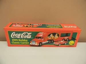 lot 16 image: VERY COOL - COCA-COLA 1999 HOLIDAY CLASIC CARRIER - INCLUDES 1953 CLASSIC CORVETTE - IN BOX - SEE PICTURES