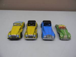 lot 33 image: GREAT SET - 4 VINTAGE METAL MG CARS - 2 HARD TOPS 2 CONVERTIBLES - RARE - SEE PICTURES