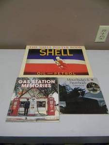 lot 41 image: VINTAGE - THE SHELL POSTER BOOK, OIL AND PETROL By David Bernstein (Framable) GREAT PIECE - GAS STATION MEMORIES BOOK BY MICHAEL KARL WITZEL - SEE PICTURES