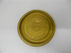 lot 42 image: VINTAGE VERY RARE - US TIRES 1934 FORD EXPOSITION SOUVENIR RUBBER COASTER - AWESOME GREAT PIECE - SEE PICTURES