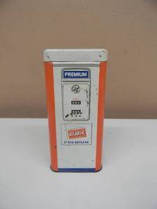 lot 45 image: VINTAGE ATLANTIC PREMIUM GAS PUMP COIN BANK - NICE VERY COOL - APPROX 5 - SEE PICTURES