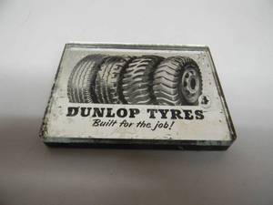 lot 51 image: RARE - VINTAGE DUNLOP TYRES BUILT FOR THE JOB HEAVY GLASS PAPERWEIGHT - Made for Dunlop Tyres Executives - AWESOME - SEE PICTURES