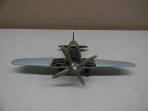 lot 58 image: Vintage 1950s Hubley Kiddie Toy - US Military Fighter Plane With Collapsible Wings & Landing Gear - AWESOME PIECE - APPROX 7L 9W - SEE PICTURES