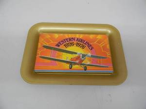 lot 61 image: VINTAGE WESTERN AIRLINES 1926-1976 TIP TRAY - 50TH ANNIVERSARY - NICE - SEE PICTURES