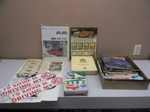 lot 87 image: BOX OF MG BOOKS, IMAGES AND MUCH MORE - A VARIETY OF ITEMS - COLLECTIBLES - SEE PICTURES